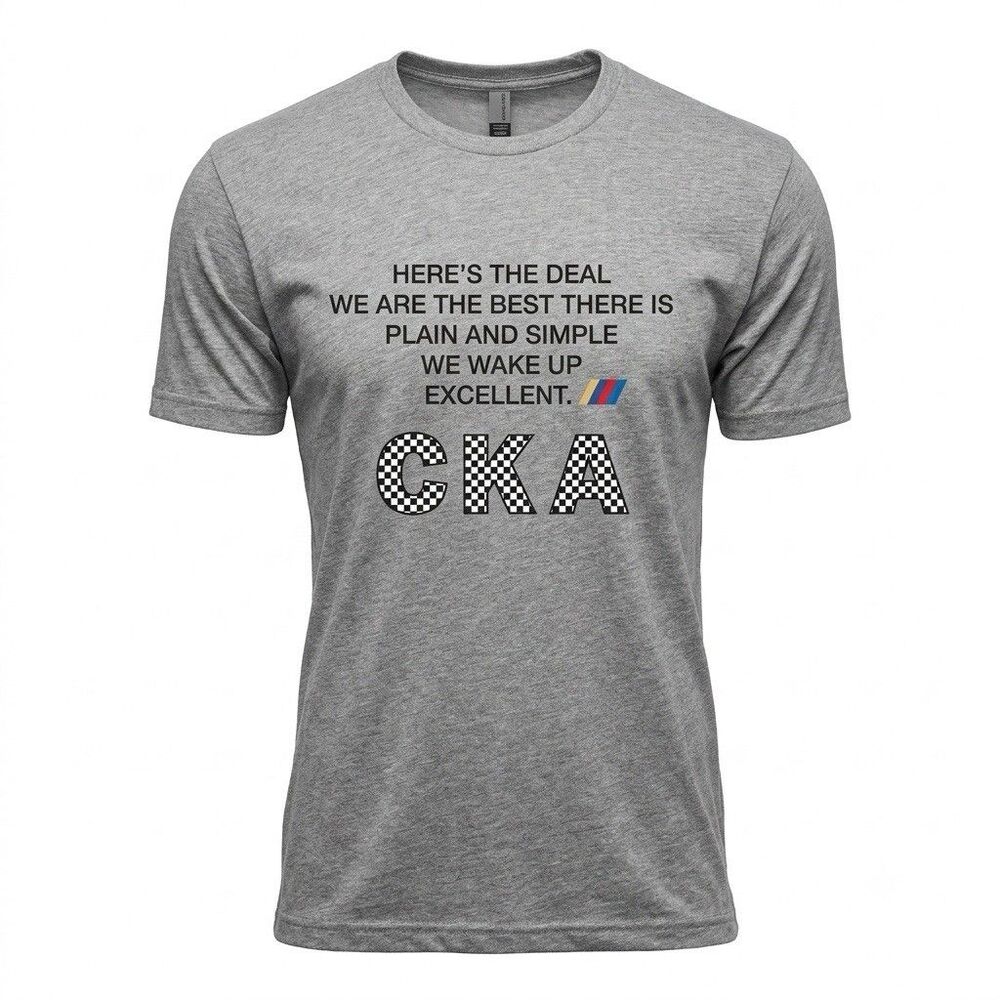 Gildan Heavy Cotton Gray T-Shirt Here's The Deal We Wake Up Excellent CKA 2XL
